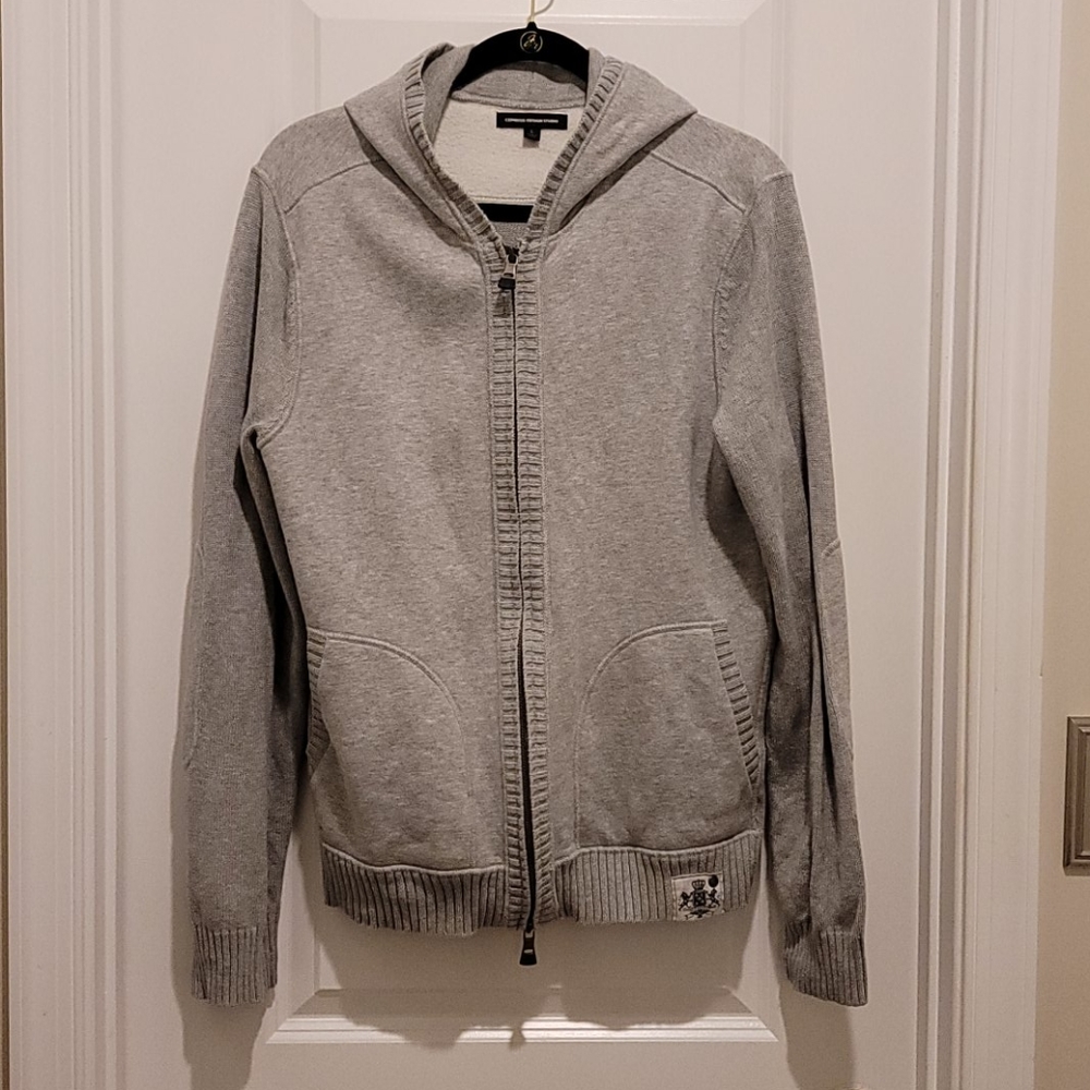 Hooded sweater jacket